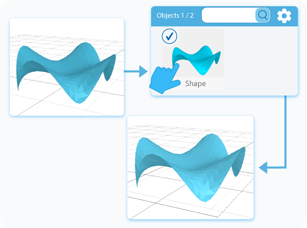 Selecting the object on which you can use the Add Thickness Tool